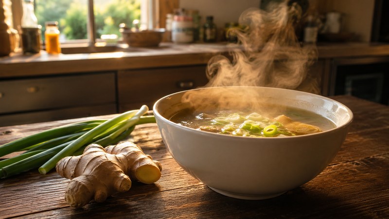 冷房病の冷えを内側から温める生姜スープ(福岡のヒーリング教室がすすめる食養生)